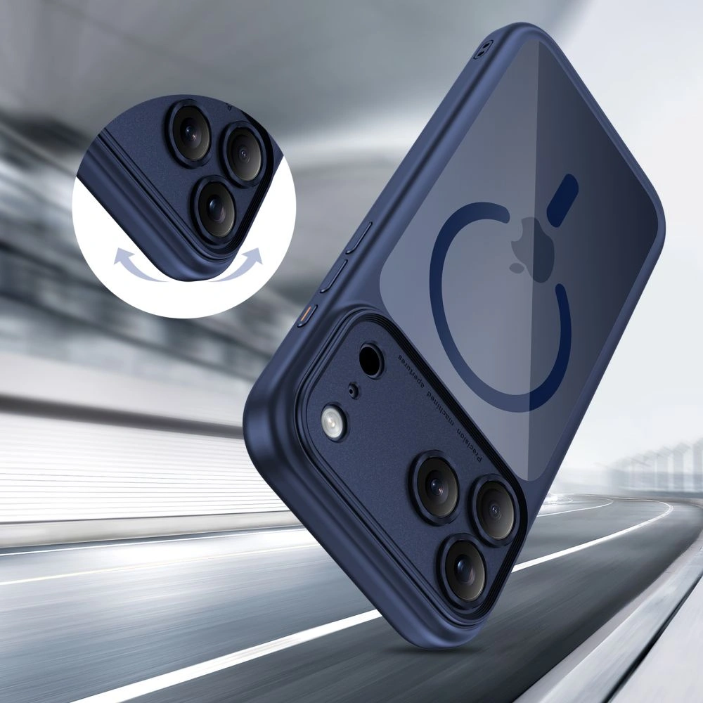 iPhone-17-PRO-MAX-umbris-silikoonist-raami-ja-plastikust-tagusega-MagSafe-MagPeak-tumesinine-labipaistev-5 iPhone 17 PRO MAX umbris silikoonist raami ja plastikust tagusega MagSafe MagPeak tumesinine labipaistev 5