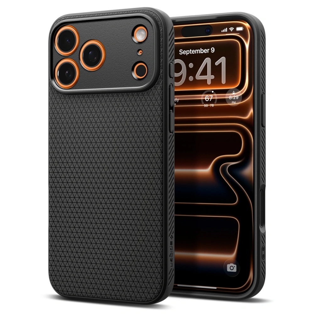 iPhone-17-PRO-MAX-umbris-Spigen-Liquid-Air-silikoonist-matt-must iPhone 17 PRO MAX umbris Spigen Liquid Air silikoonist matt must