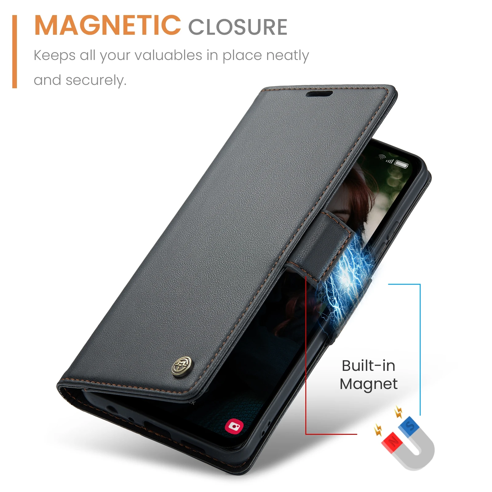 Samsung-Galaxy-A15-raamatkaaned-kunstnahast-RFID-kaartide-kaitsega-Must-5 Samsung Galaxy A15 raamatkaaned kunstnahast RFID kaartide kaitsega Must 5