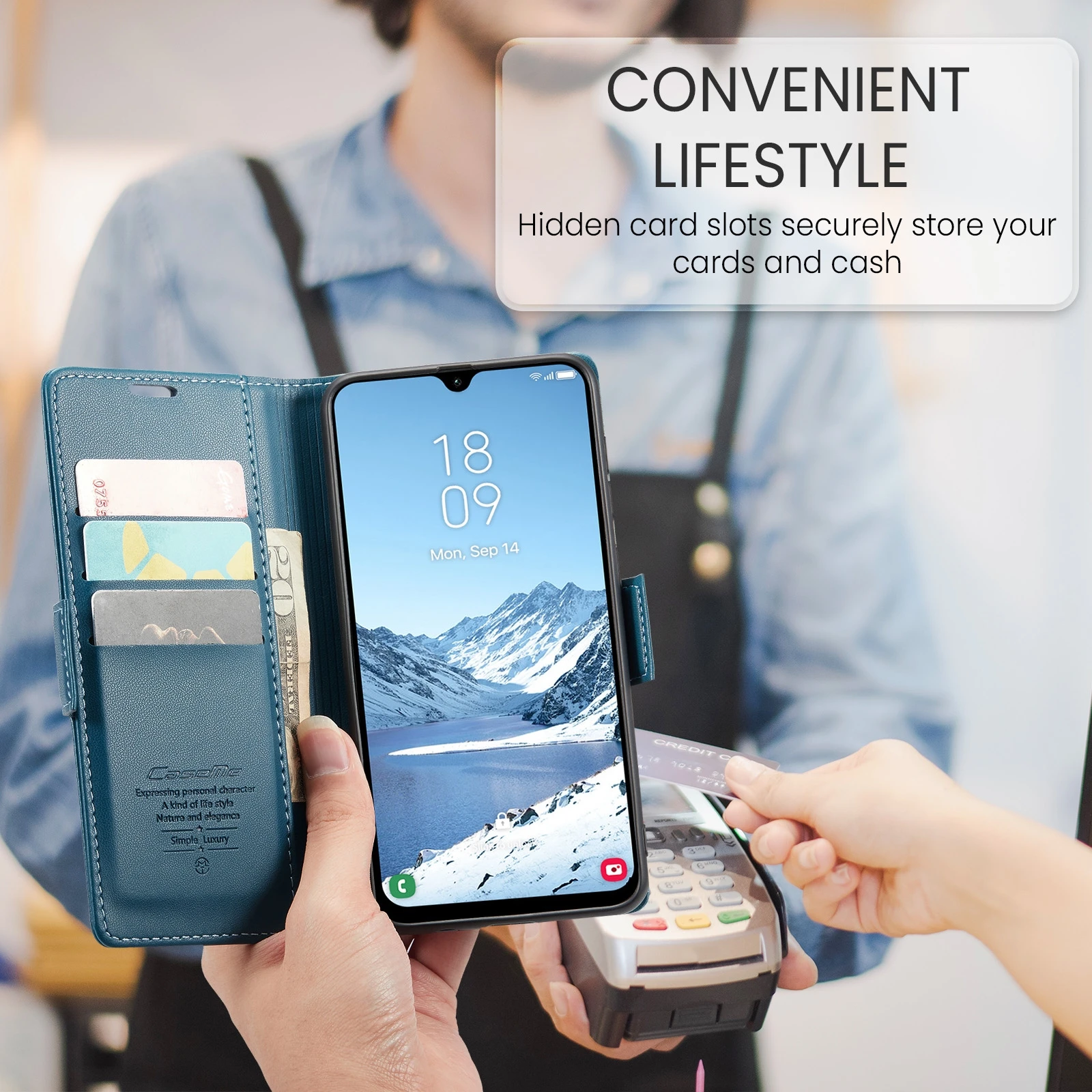 Samsung-Galaxy-A26-raamatkaaned-kunstnahast-RFID-kaartide-kaitsega-sinine-5 Samsung Galaxy A26 raamatkaaned kunstnahast RFID kaartide kaitsega sinine 5