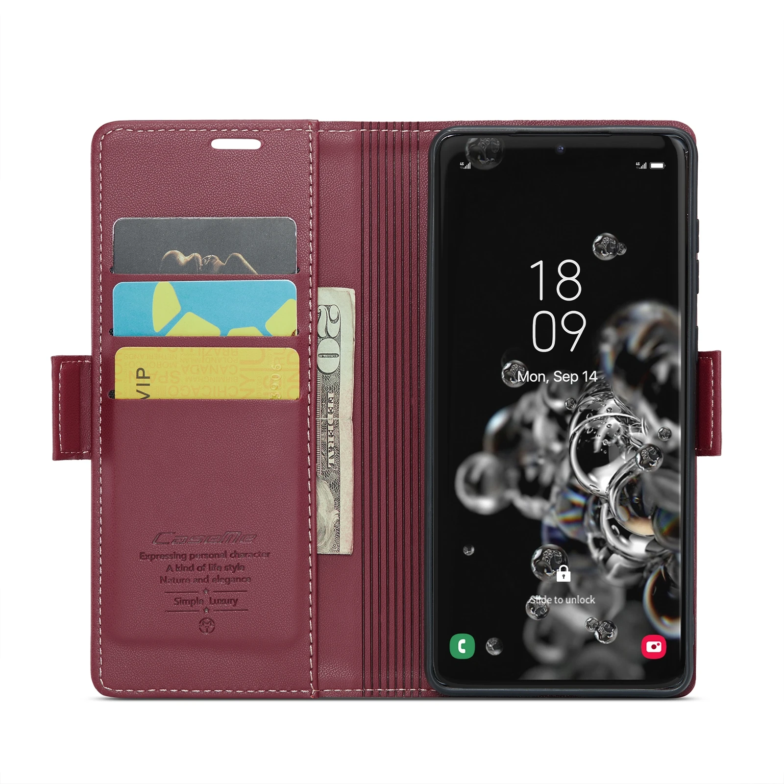 Samsung-Galaxy-S20-ULTRA-raamatkaaned-kunstnahast-RFID-kaartide-kaitsega-Veinipunane-3 Samsung Galaxy S20 ULTRA raamatkaaned kunstnahast RFID kaartide kaitsega Veinipunane 3