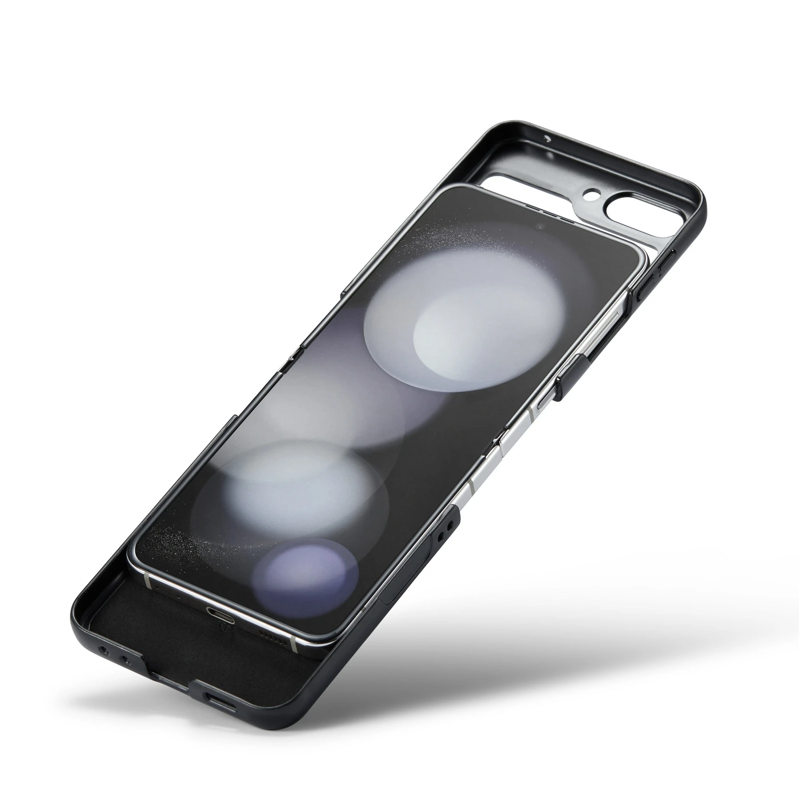 Samsung-Galaxy-Z-Flip5-raamatkaaned-kunstnahast-RFID-kaartide-kaitsega-Pruun-4 Samsung Galaxy Z Flip5 raamatkaaned kunstnahast RFID kaartide kaitsega Pruun 4