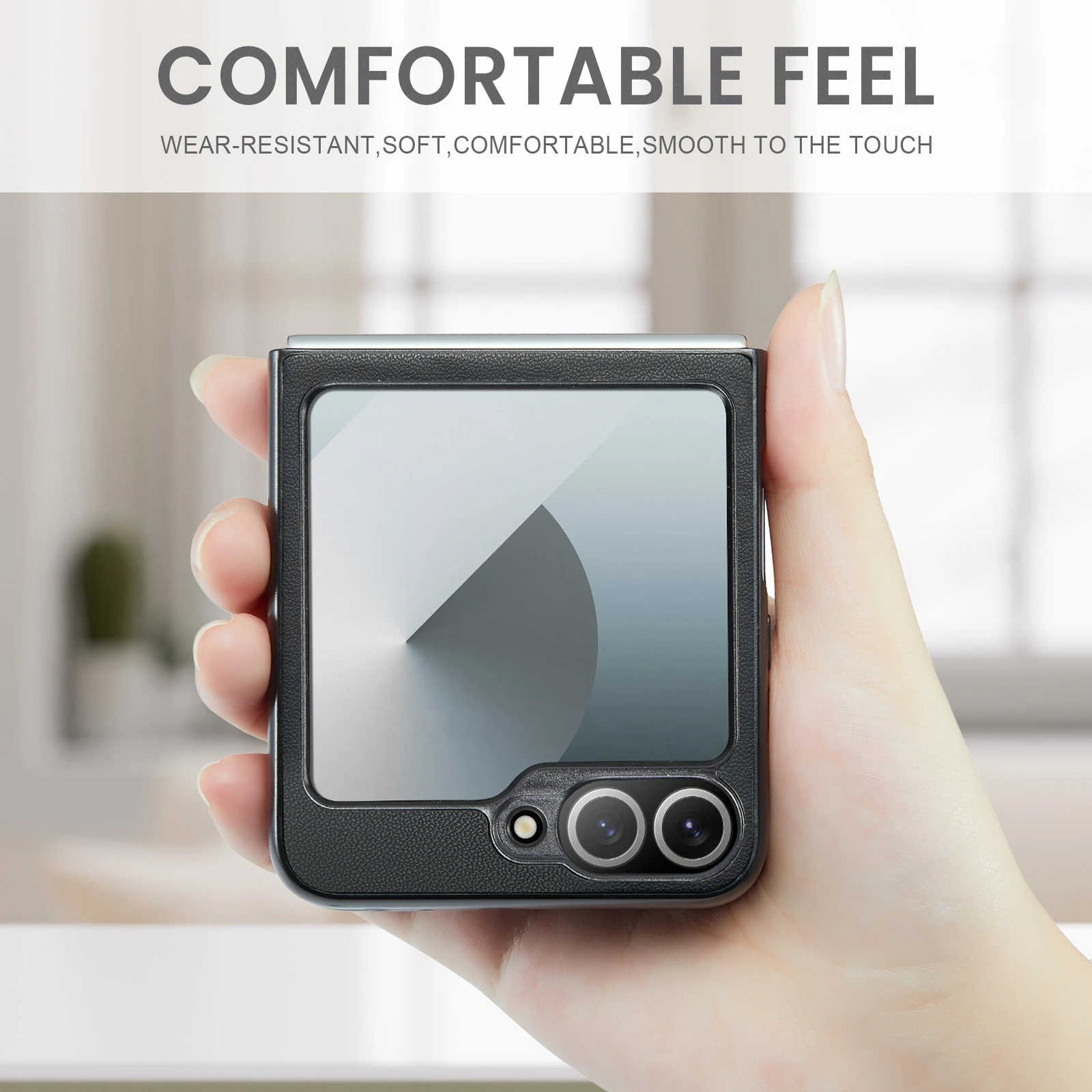 Samsung-Galaxy-Z-Flip6-Flip7-FE-raamatkaaned-kunstnahast-RFID-kaartide-kaitsega-Must-2 Samsung Galaxy Z Flip6 Flip7 FE raamatkaaned kunstnahast RFID kaartide kaitsega Must 2