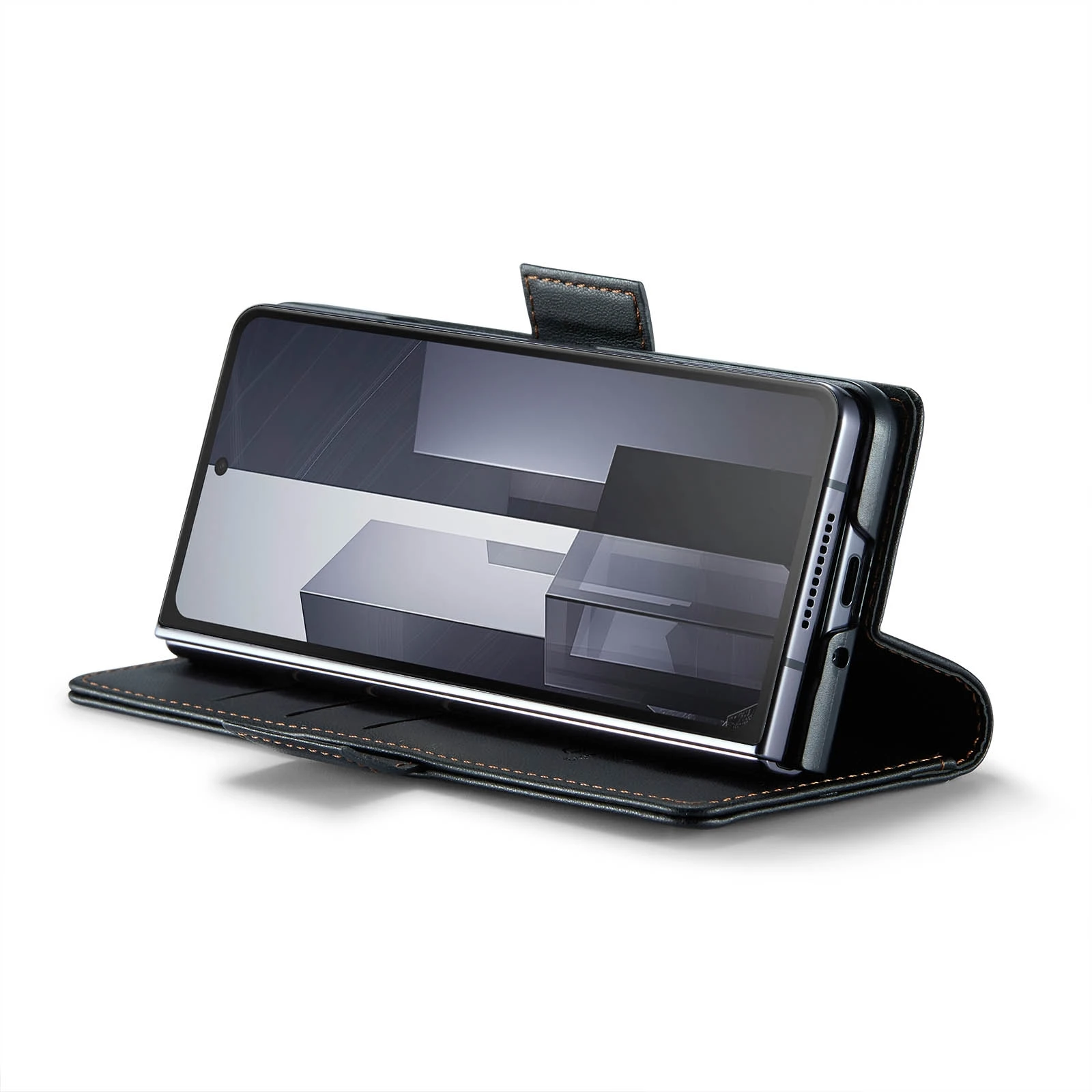 Samsung-Galaxy-Z-Fold6-raamatkaaned-kunstnahast-RFID-kaartide-kaitsega-Must-4 Samsung Galaxy Z Fold6 raamatkaaned kunstnahast RFID kaartide kaitsega Must 4