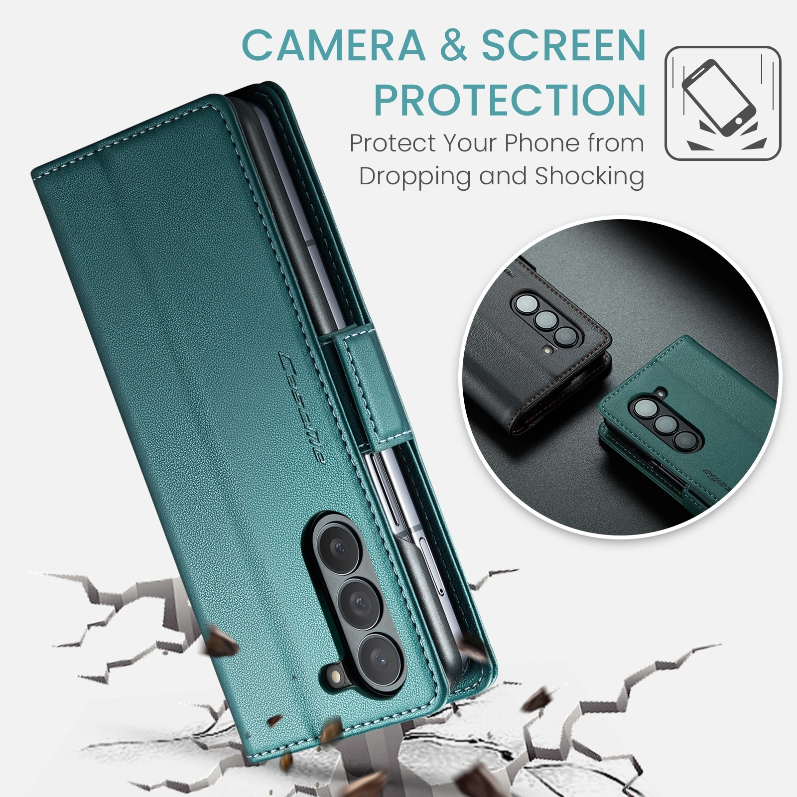 Samsung-Galaxy-Z-Fold6-raamatkaaned-kunstnahast-RFID-kaartide-kaitsega-Parlsinine-6 Samsung Galaxy Z Fold6 raamatkaaned kunstnahast RFID kaartide kaitsega Parlsinine 6