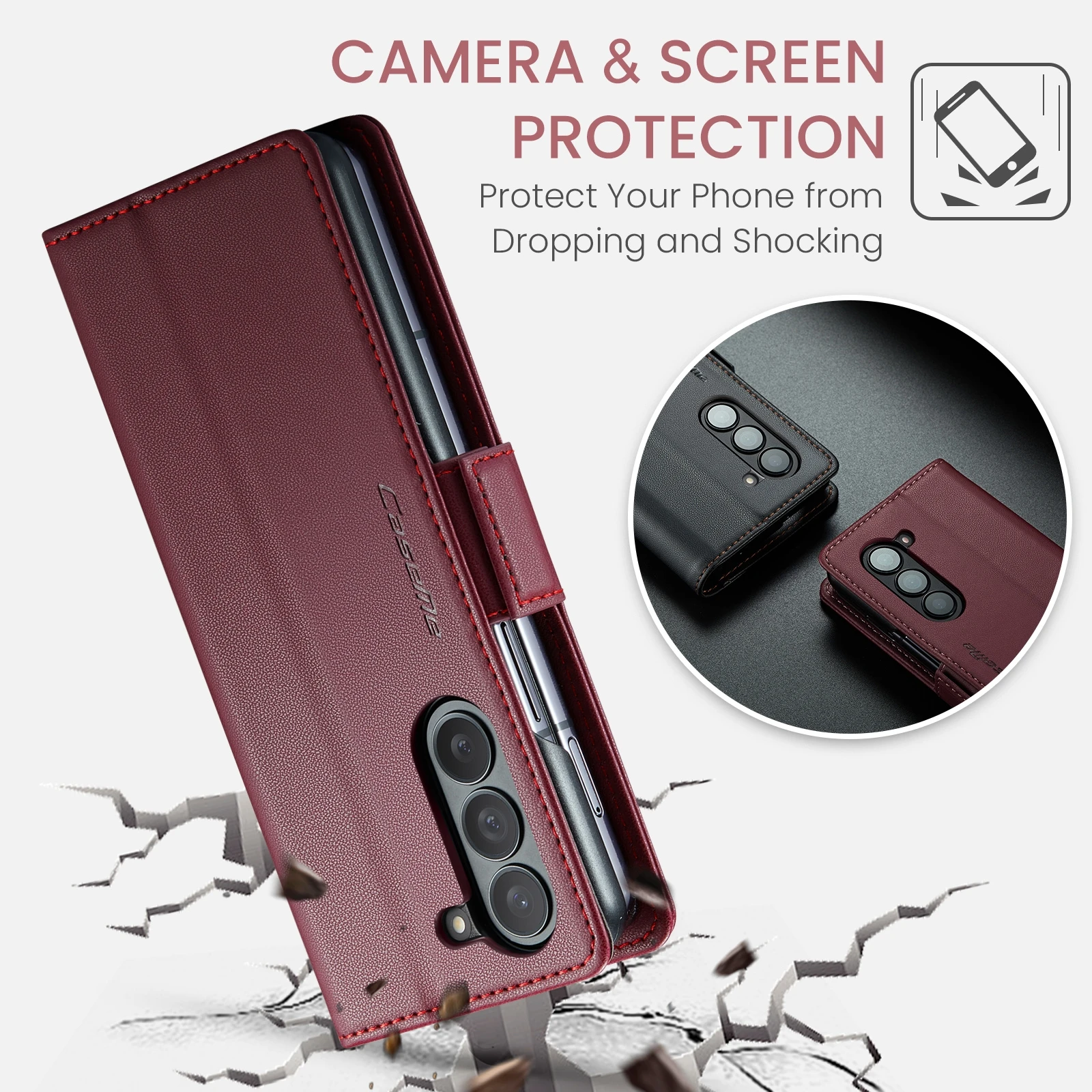 Samsung-Galaxy-Z-Fold6-raamatkaaned-kunstnahast-RFID-kaartide-kaitsega-Veinipunane-6 Samsung Galaxy Z Fold6 raamatkaaned kunstnahast RFID kaartide kaitsega Veinipunane 6