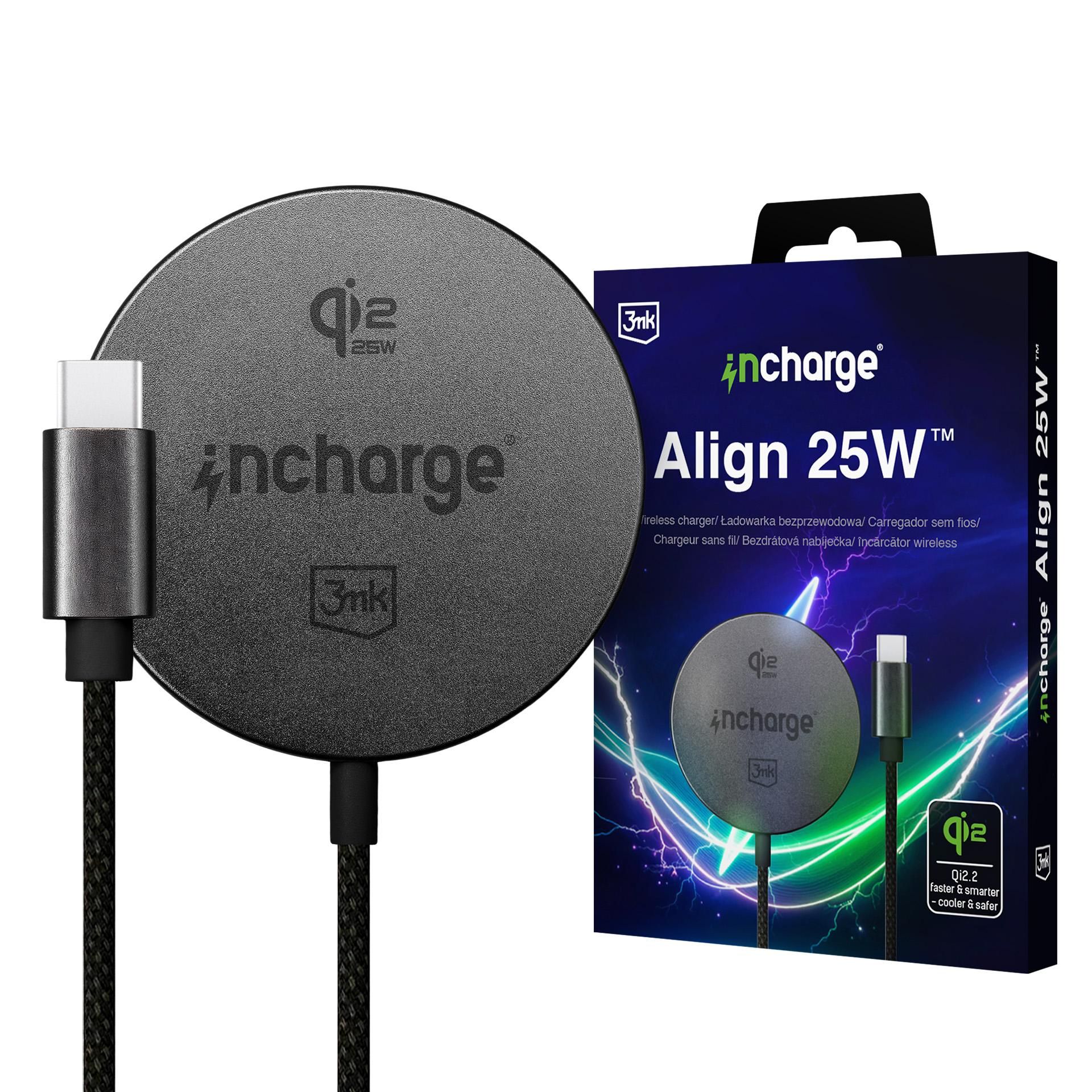 Juhtmevaba laadija 3mk InCharge Align Qi2.2 25W Android seadmetele must (1) Juhtmevaba laadija 3mk InCharge Align Qi2.2 25W Android seadmetele must 1