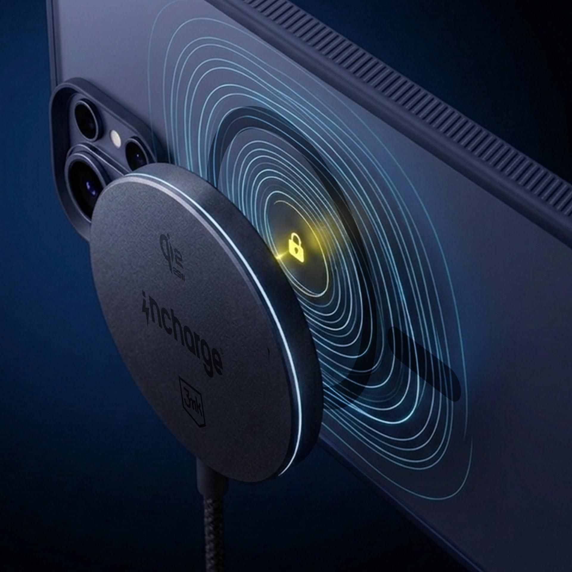 Juhtmevaba laadija 3mk InCharge Align Qi2.2 25W Android seadmetele must (9) Juhtmevaba laadija 3mk InCharge Align Qi2.2 25W Android seadmetele must 9