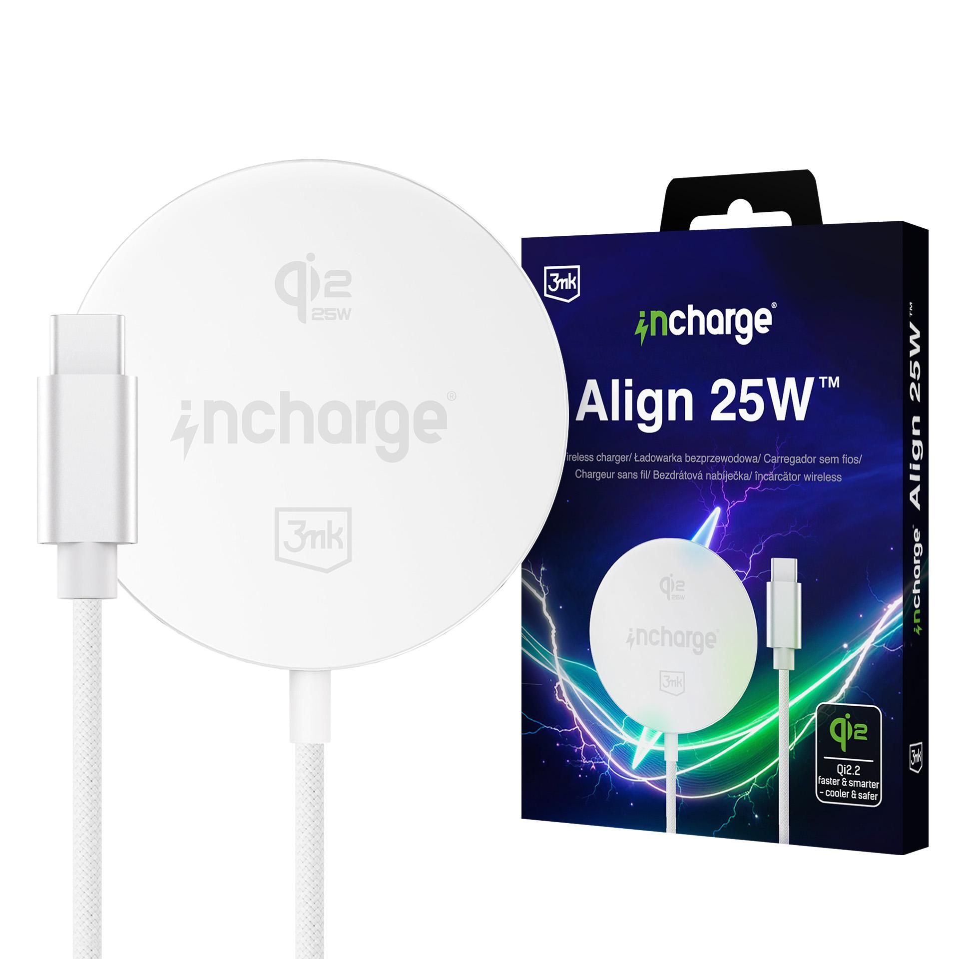 Juhtmevaba laadija 3mk InCharge Align Qi2.2 25W Android seadmetele valge (5) Juhtmevaba laadija 3mk InCharge Align Qi2.2 25W Android seadmetele valge 5