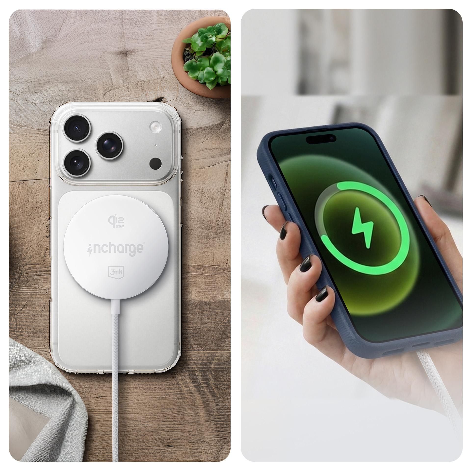 Juhtmevaba laadija 3mk InCharge Align Qi2.2 25W Apple seadmetele valge (5) Juhtmevaba laadija 3mk InCharge Align Qi2.2 25W Apple seadmetele valge 5