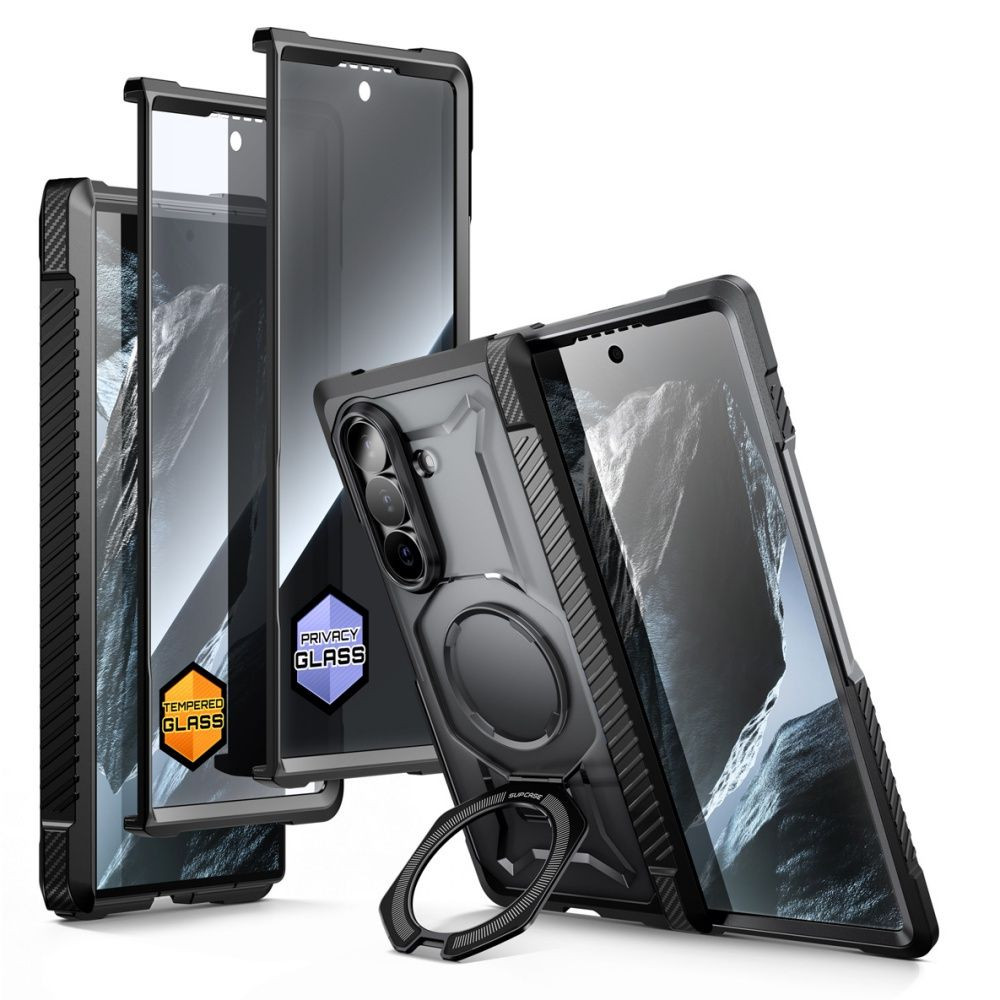 Samsung-Fold-8-Ub-Grip-Supcase-MagSafe-must-2-kaitseklaasi Samsung Fold 8 Ub Grip Supcase MagSafe must 2 kaitseklaasi
