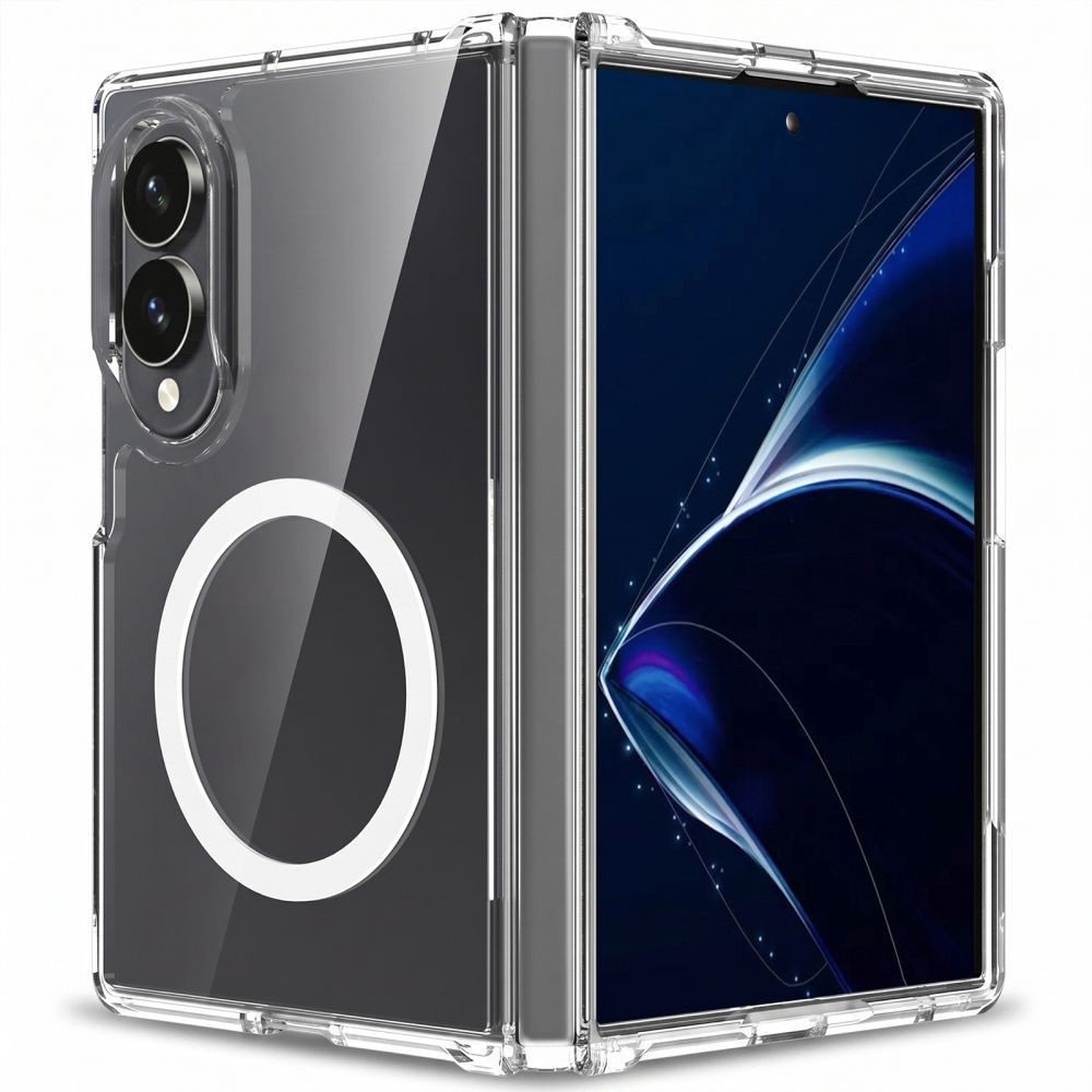 Samsung Fold 8 ümbris FlexAir Hybrid plastikust taguse ja silikoonist servadega MagSafe läbipaistev (1) Samsung Fold 8 umbris FlexAir Hybrid plastikust taguse ja silikoonist servadega MagSafe labipaistev 1