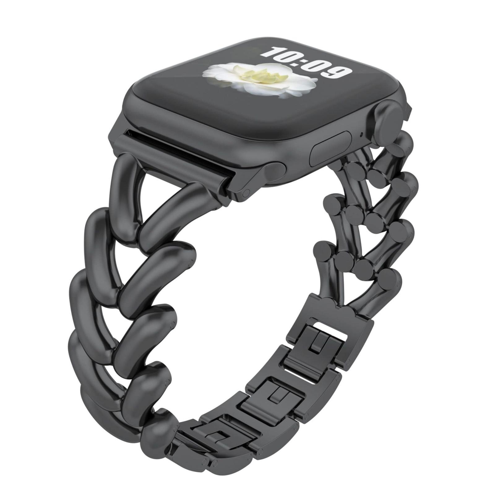 Apple-Watch-rihm-Kalebol-V-Line-metallist-suurema-kella-kinnitusega-Must Apple Watch rihm Kalebol V Line metallist suurema kella kinnitusega Must