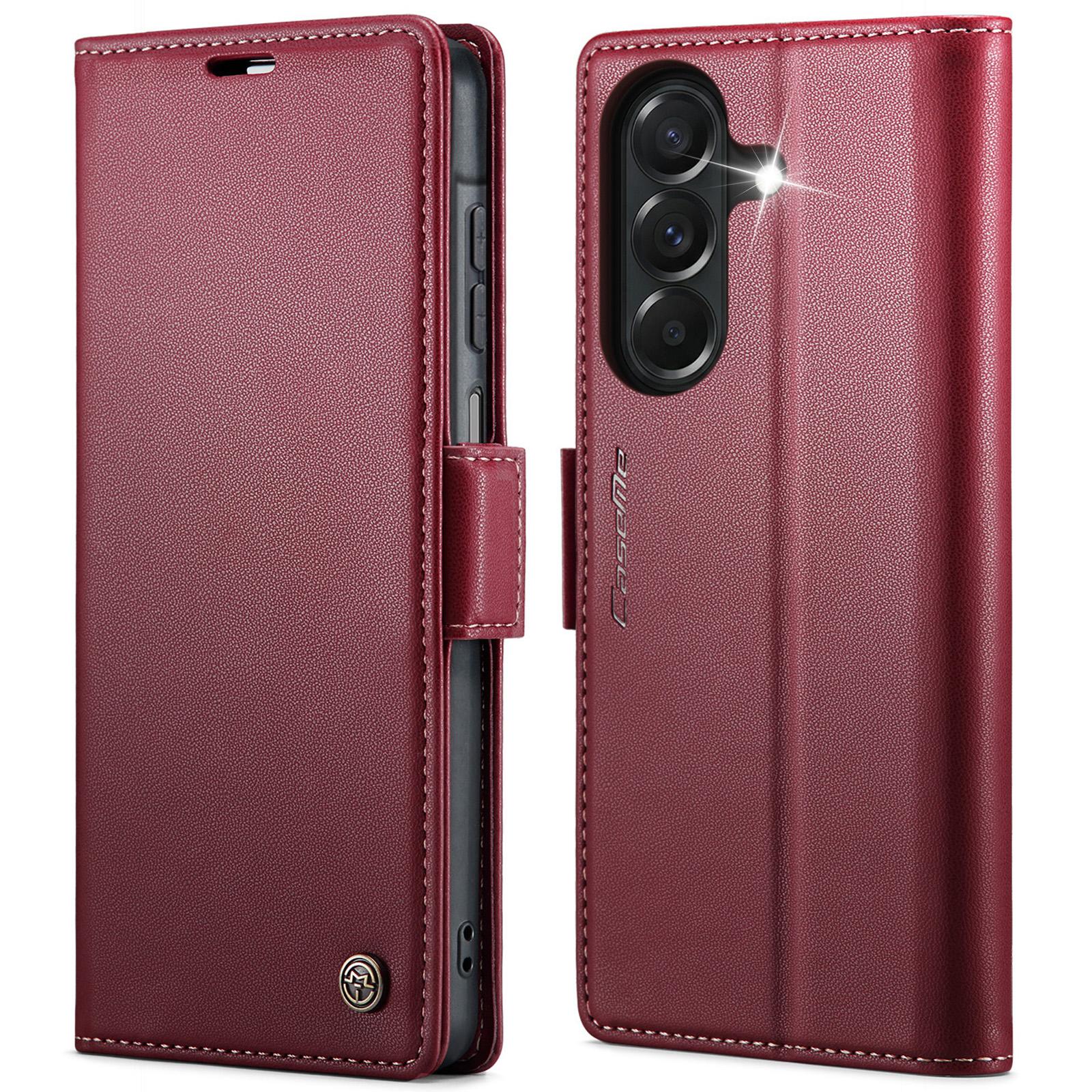 Samsung-A27-raamatkaaned-kunstnahast-RFID-kaartide-kaitsega-Punane Samsung A27 raamatkaaned kunstnahast RFID kaartide kaitsega Punane