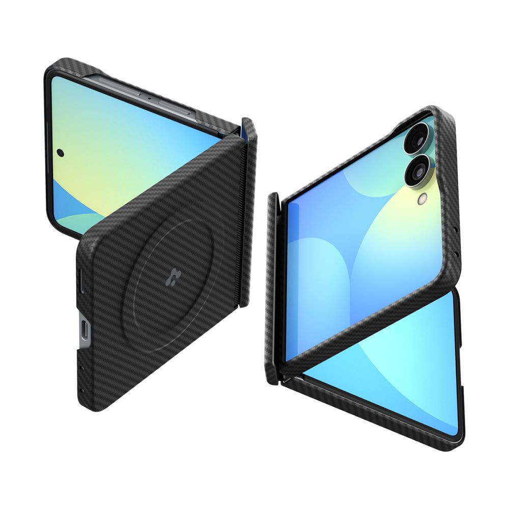 Samsung-Z-Flip-8-umbris-Spigen-AirSkin-Aramid-MagSafe-must Samsung Z Flip 8 umbris Spigen AirSkin Aramid MagSafe must
