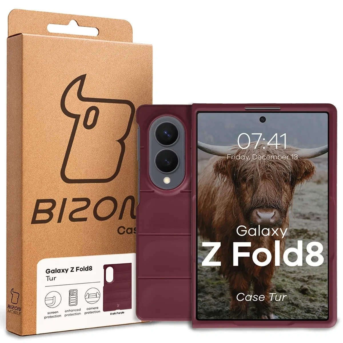 Samsung-Z-Fold8-umbris-Bizon-Case-Tur-plastikust-burgundia-7 Samsung Z Fold8 umbris Bizon Case Tur plastikust burgundia 7