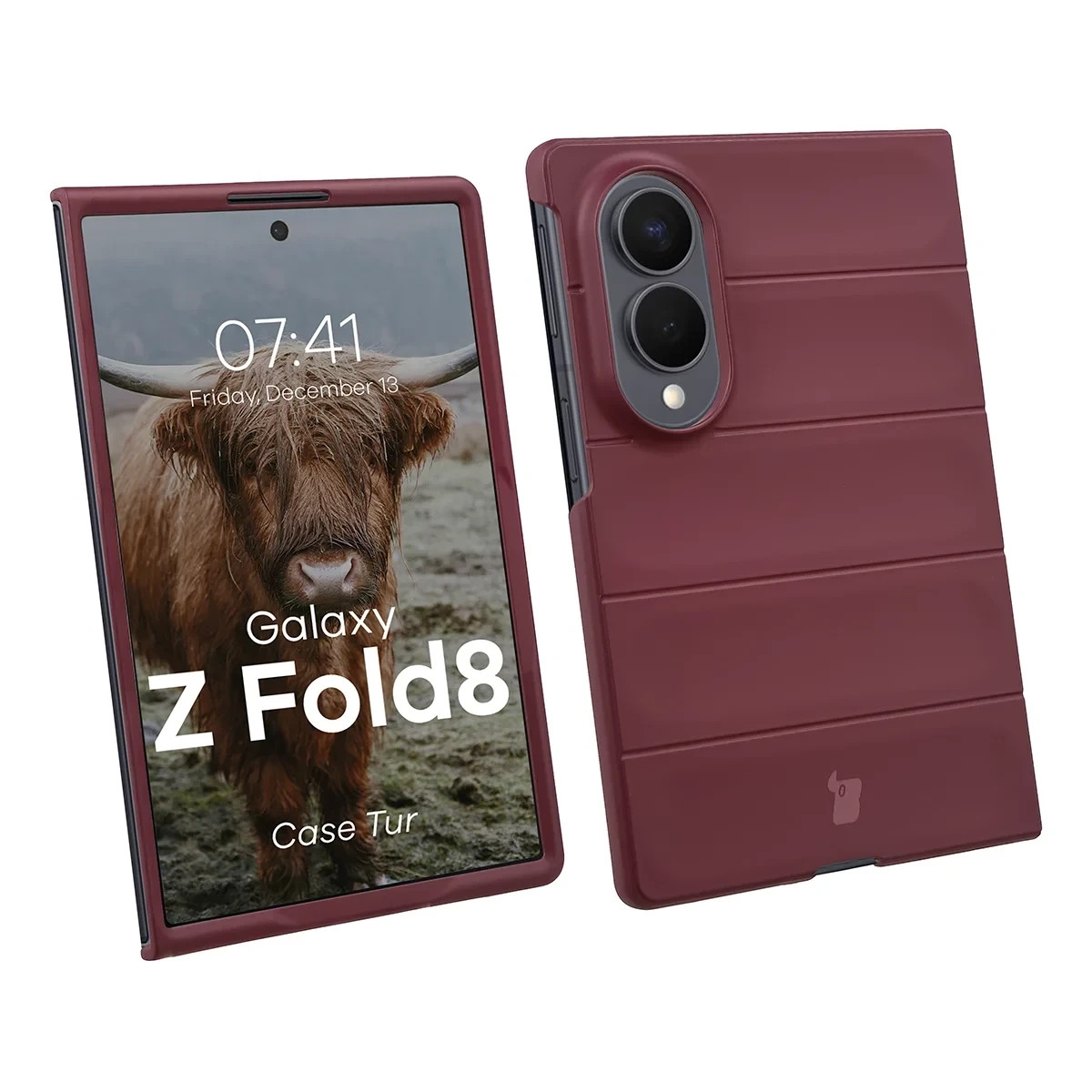 Samsung-Z-Fold8-umbris-Bizon-Case-Tur-plastikust-burgundia Samsung Z Fold8 umbris Bizon Case Tur plastikust burgundia