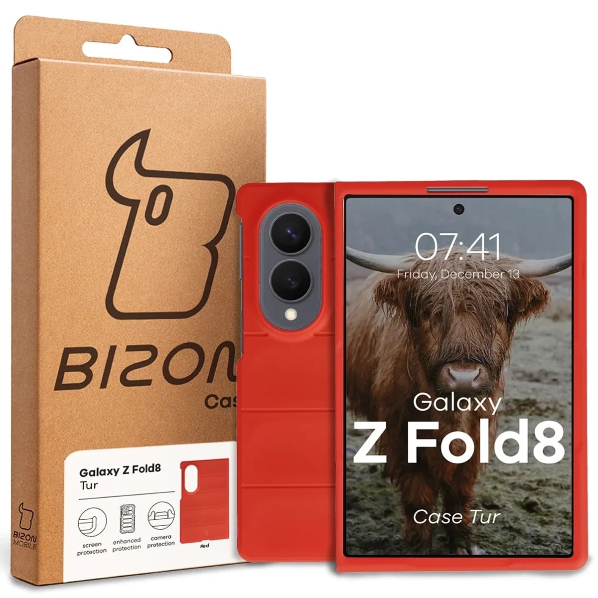 Samsung-Z-Fold8-umbris-Bizon-Case-Tur-plastikust-punane-7 Samsung Z Fold8 umbris Bizon Case Tur plastikust punane 7