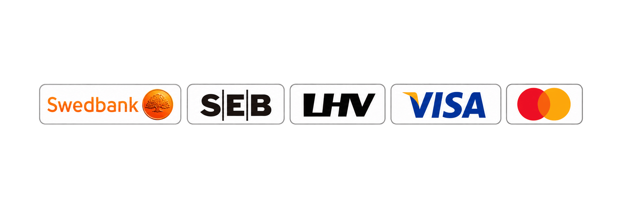 Swedbank, SEB, LHV, Visa ja Mastercard